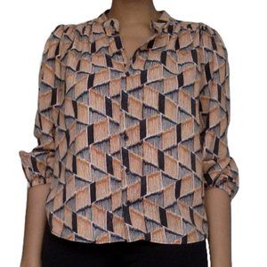 Treasure & Bond Printed Button Up Blouse